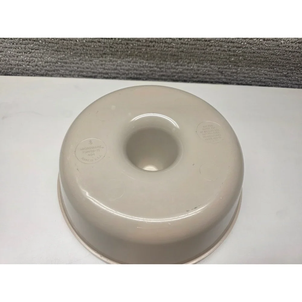 Anchor‎ Hocking Microware Ring Mold Pan Beige PM459-TI 9 Inch Round USA Made